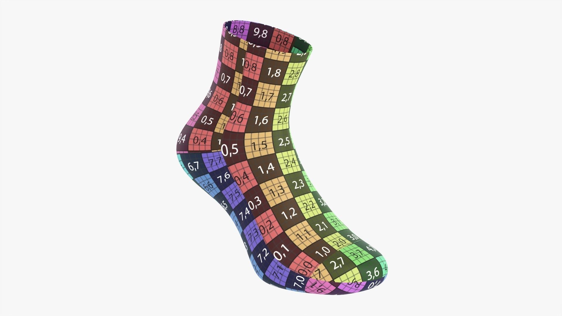 Regular sport sock 3D model_12