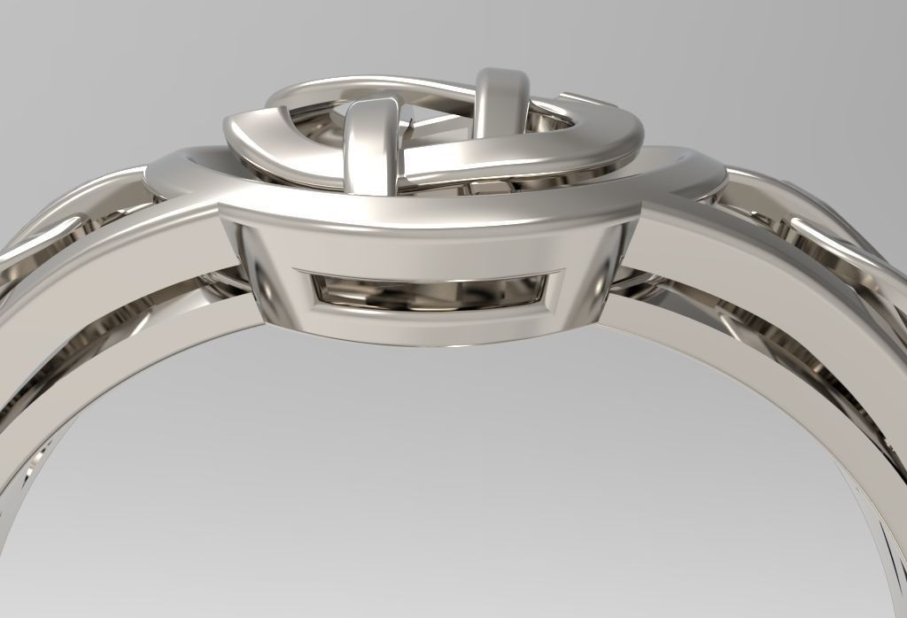 dollar ring 3D print model_26