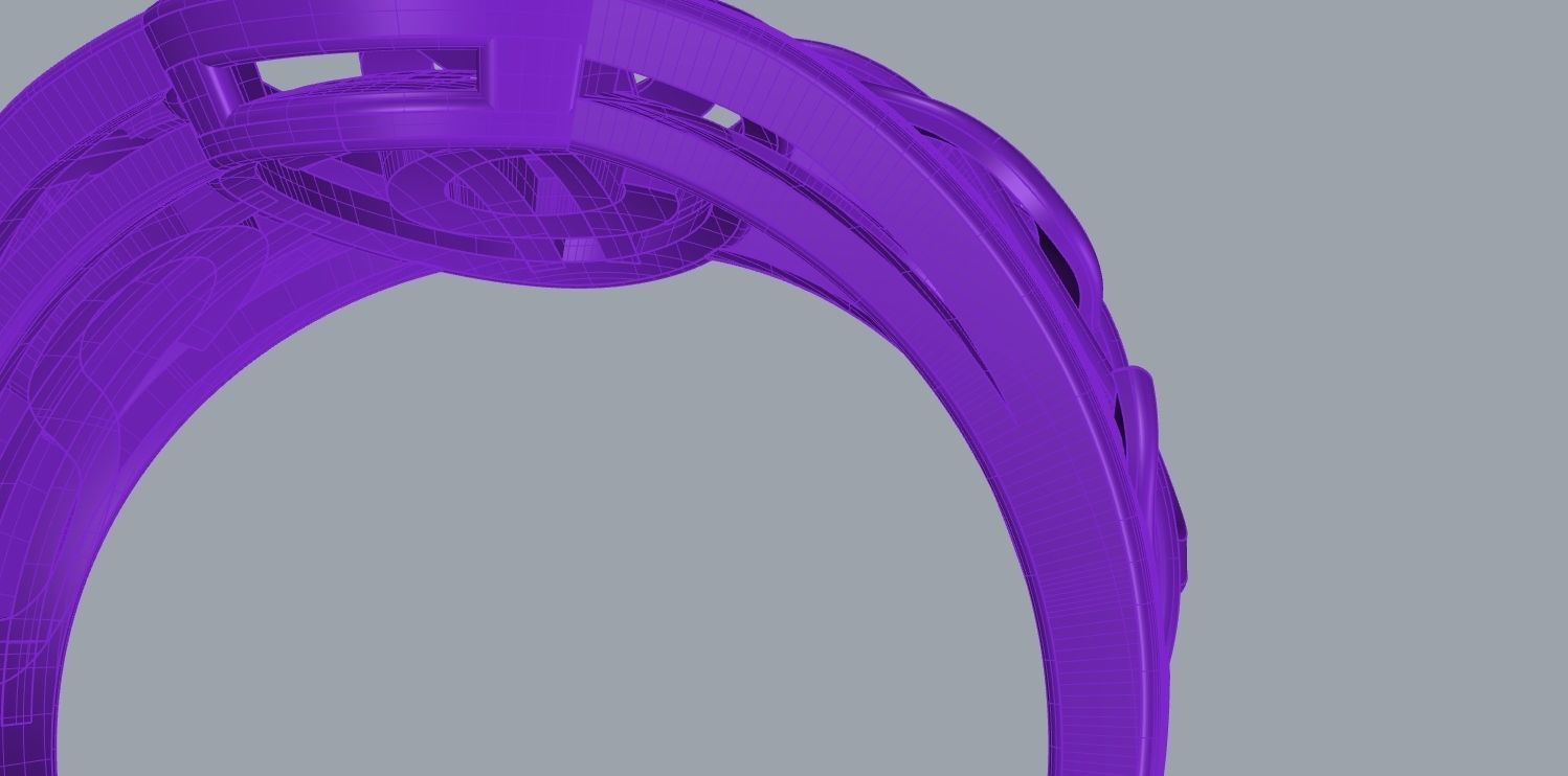 dollar ring 3D print model_16