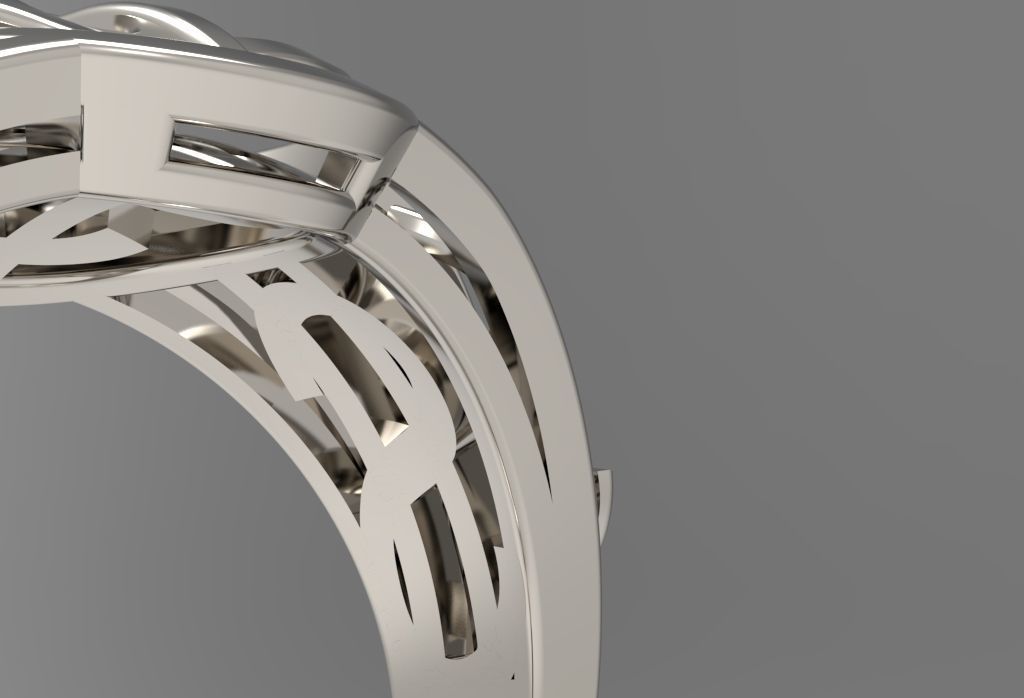 dollar ring 3D print model_28