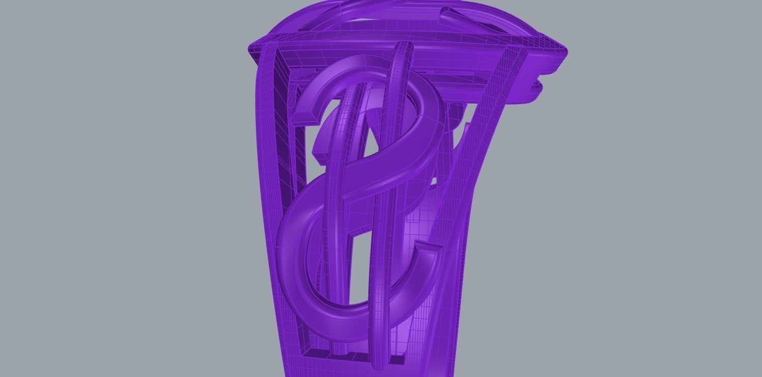 dollar ring 3D print model_20