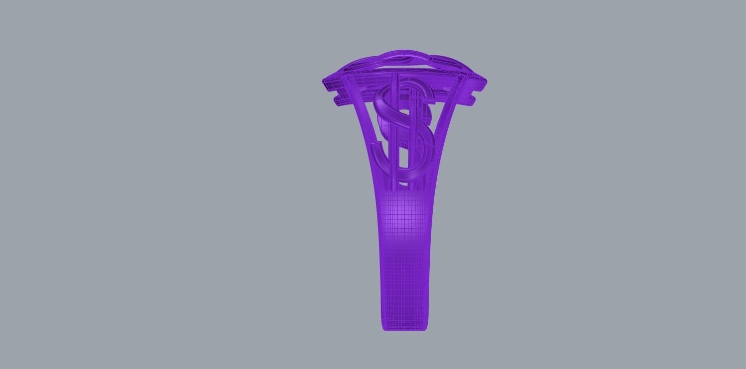 dollar ring 3D print model_12