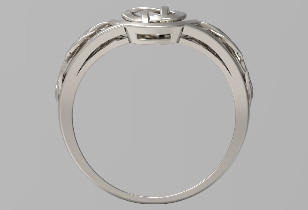dollar ring 3D print model_25