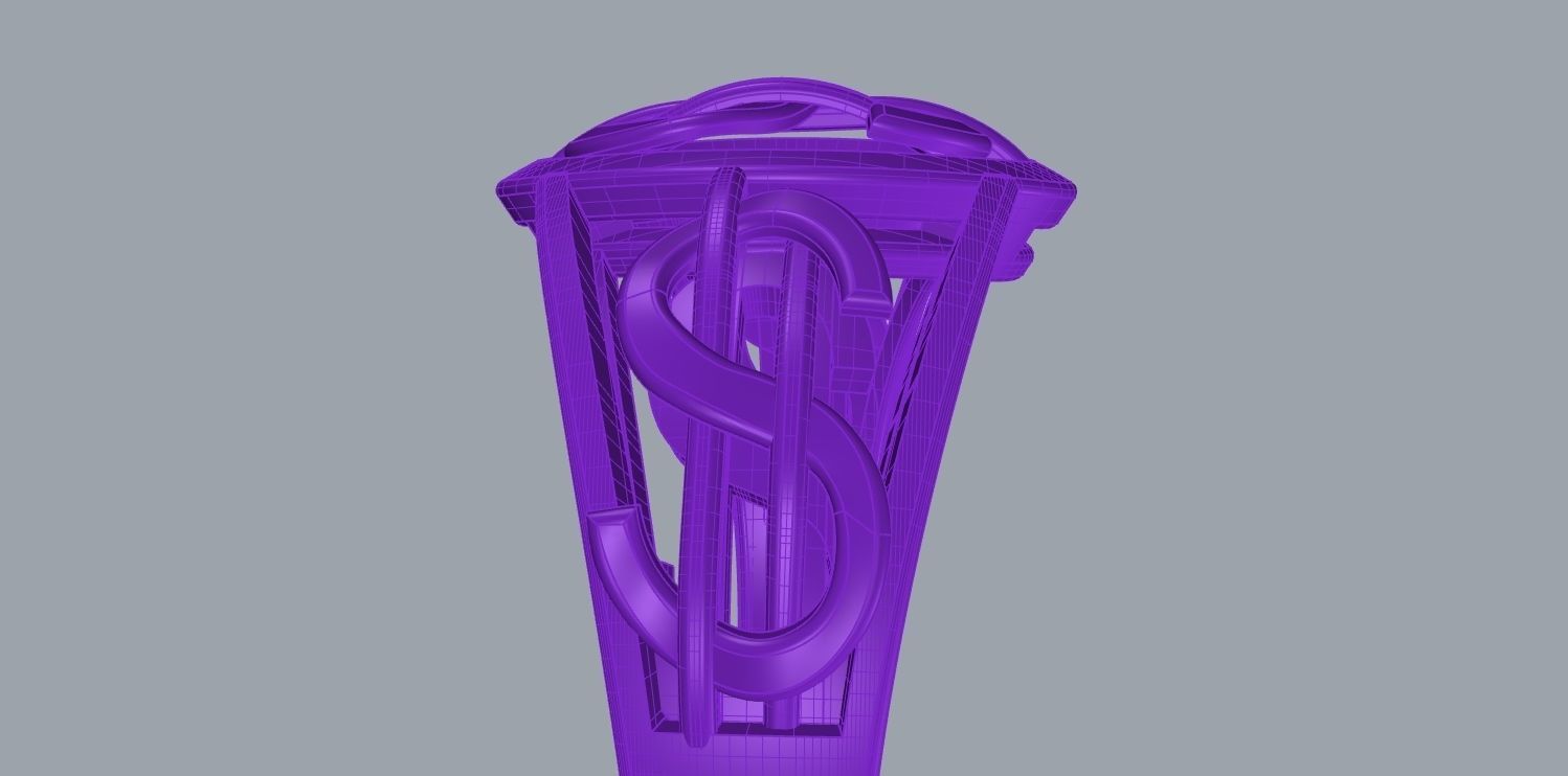 dollar ring 3D print model_21
