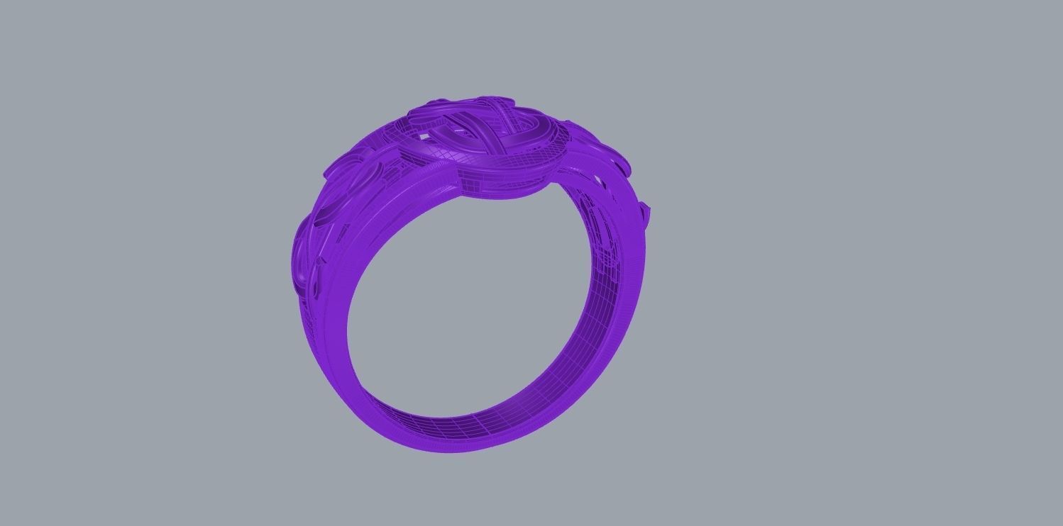 dollar ring 3D print model_14