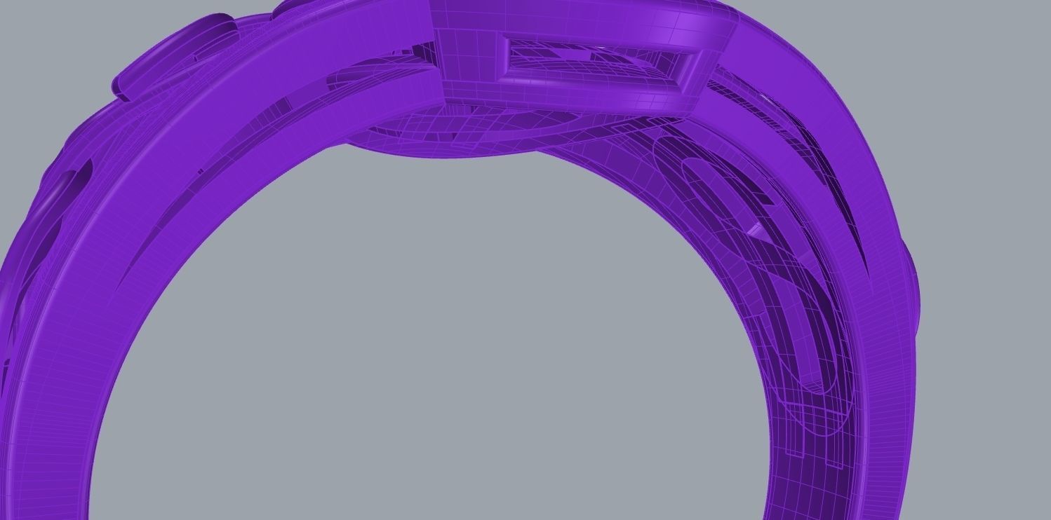 dollar ring 3D print model_3