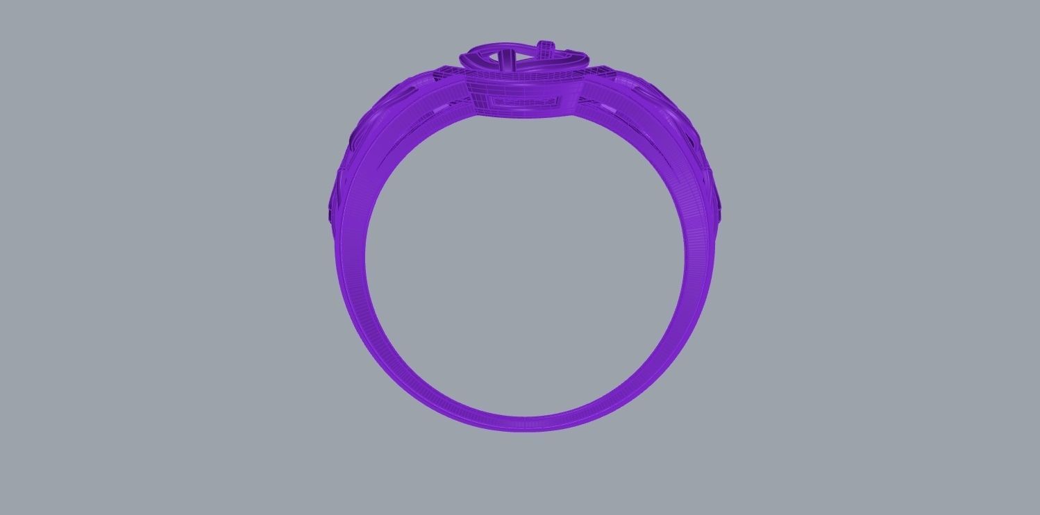 dollar ring 3D print model_10