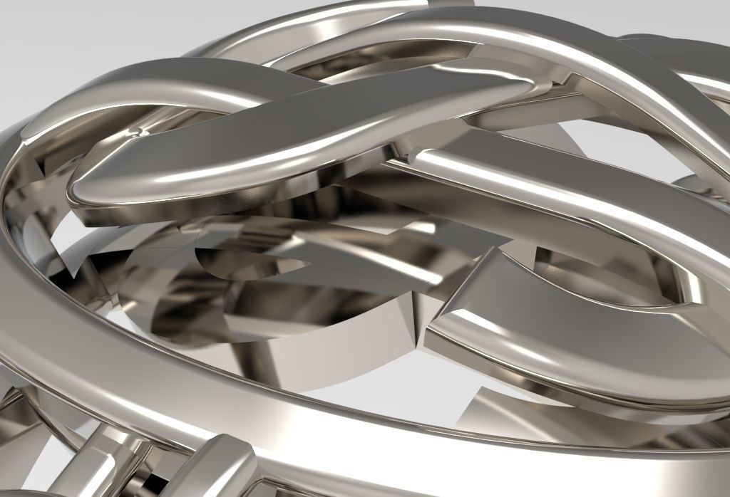 dollar ring 3D print model_33