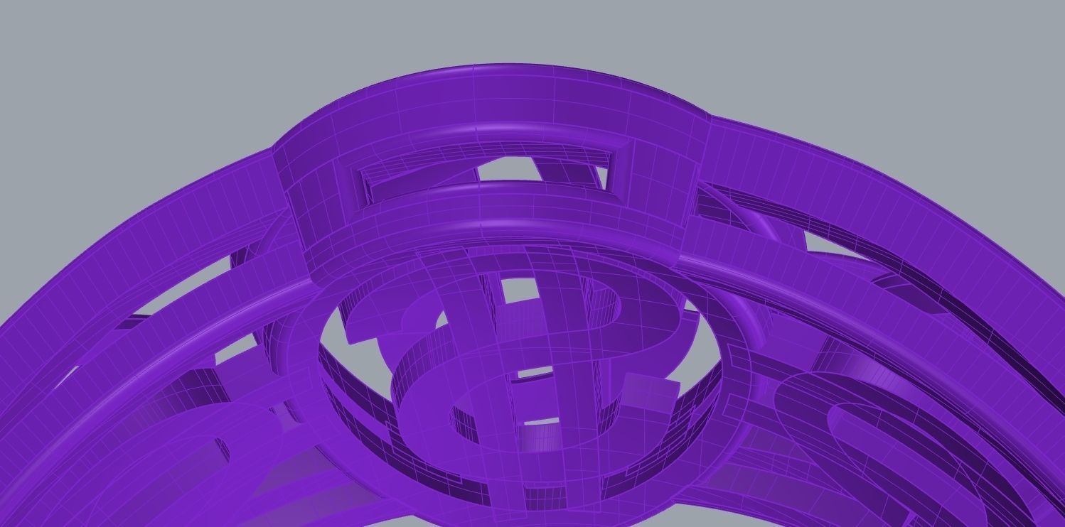dollar ring 3D print model_15