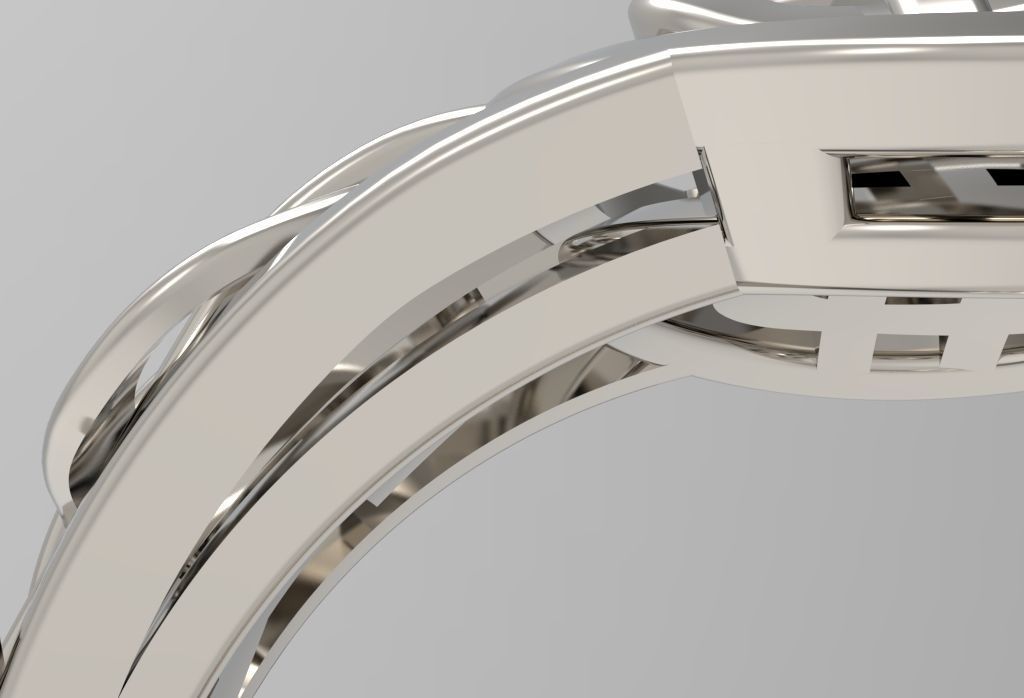 dollar ring 3D print model_30