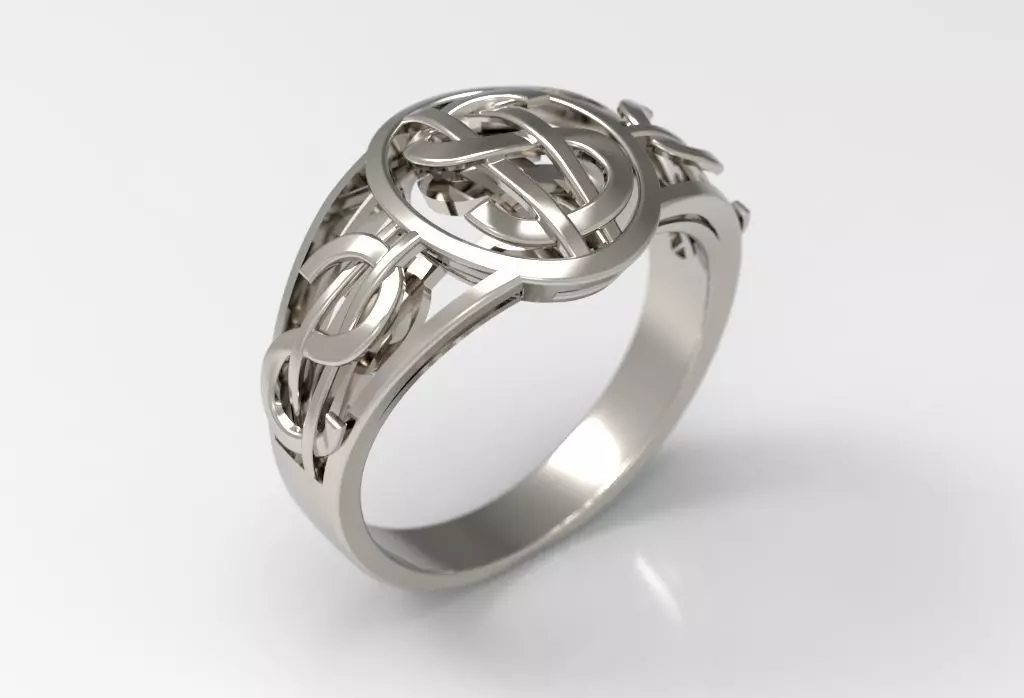 dollar ring 3D print model_0