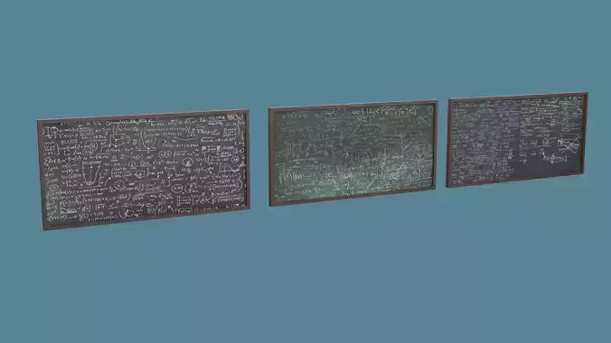 Blackboard chalkboard with formulas