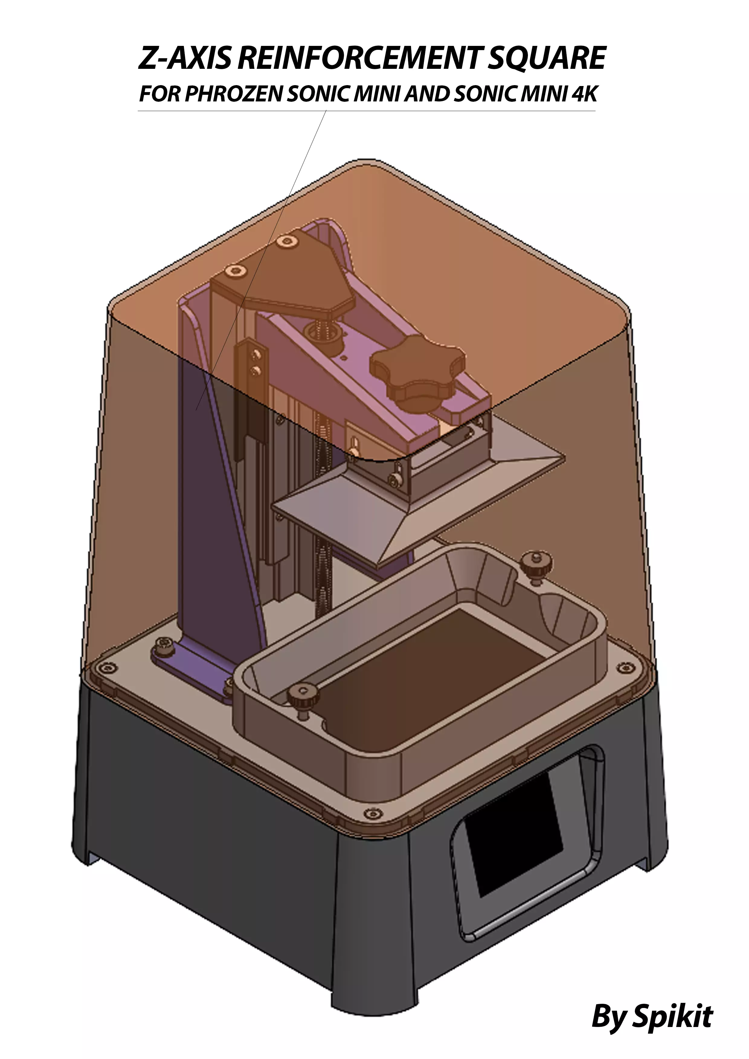 -BUNDLE- Y AND Z AXIS REINFORCEMENT FOR PHROZEN SONIC MINI 3D print model_0