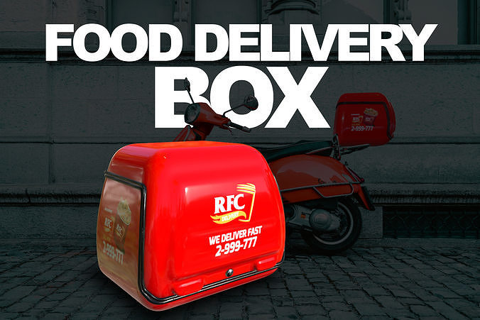 Food Delivery Box - Game Ready Low-poly 3D model