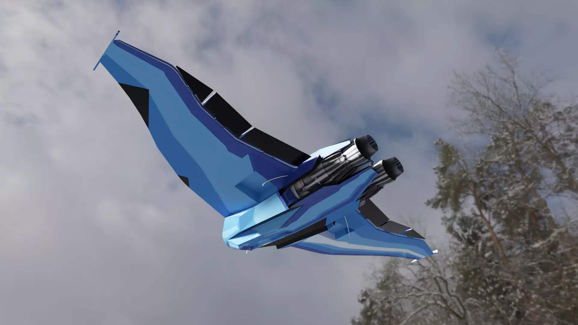 Fighter Jet Free low-poly 3D model