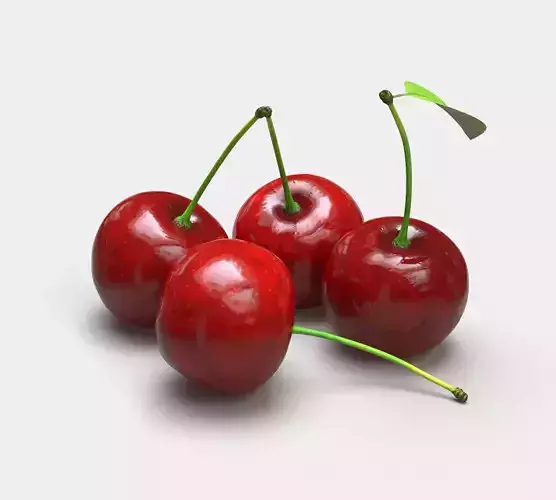 Cherry three cherries 3D model