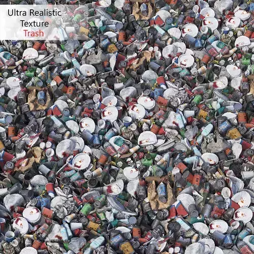 Ultra realistic Textures Trash Set PBR  3D model