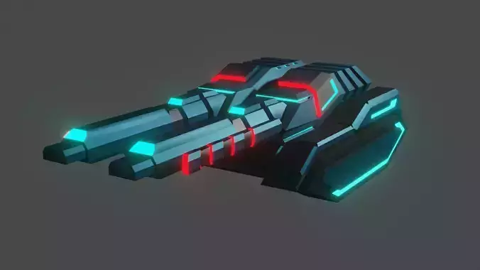 Sci-fi Tank 3 3D Model