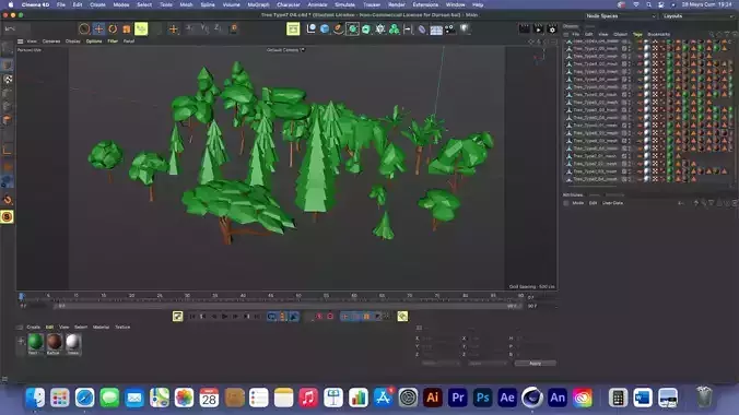 low poly tree computer screen with trees in it