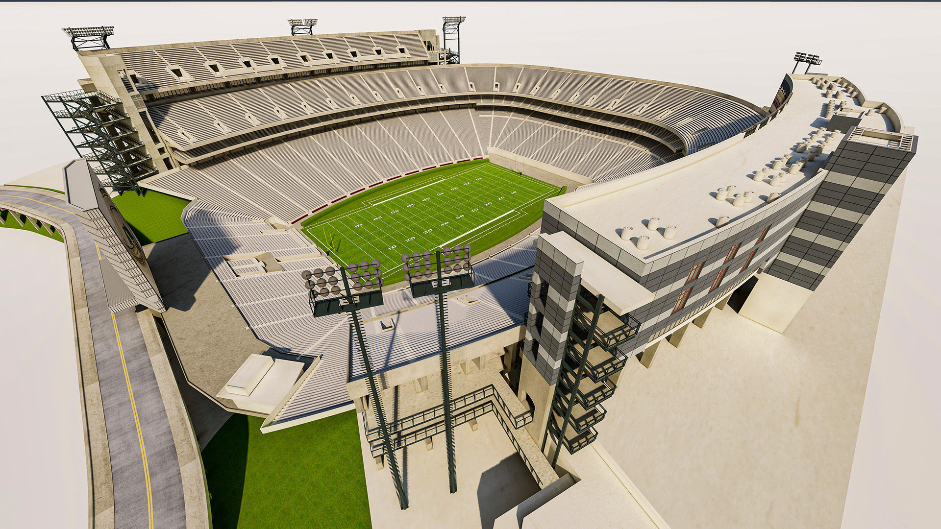 Sanford Stadium Georgia USA Low-poly 3D model_24