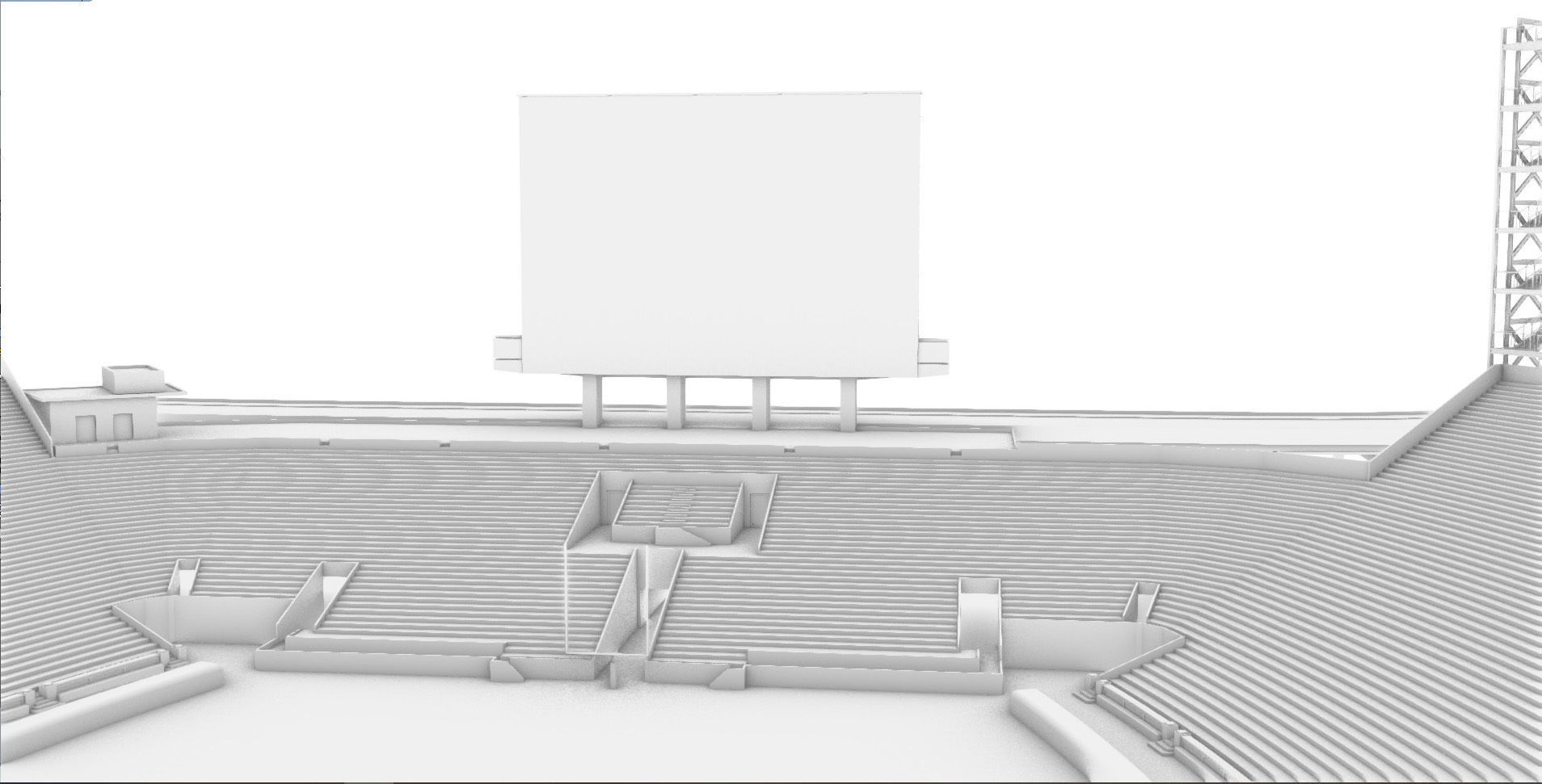 Sanford Stadium Georgia USA Low-poly 3D model_34