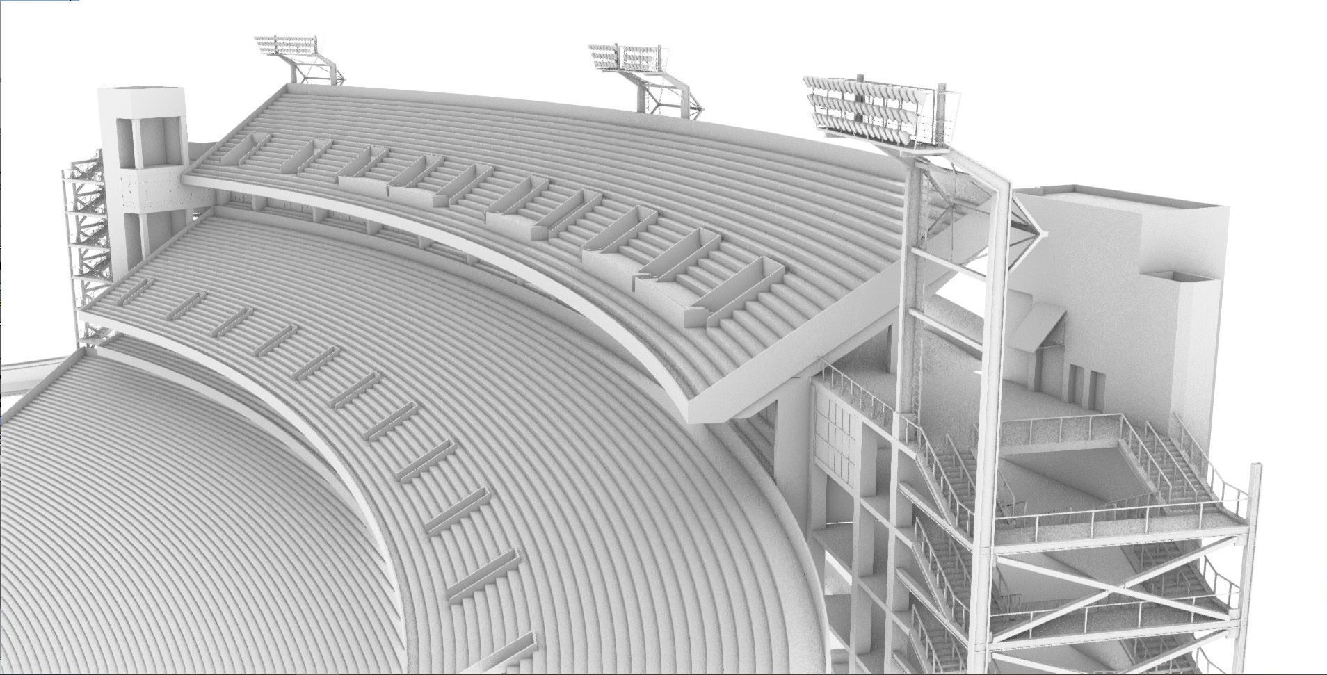 Sanford Stadium Georgia USA Low-poly 3D model_31