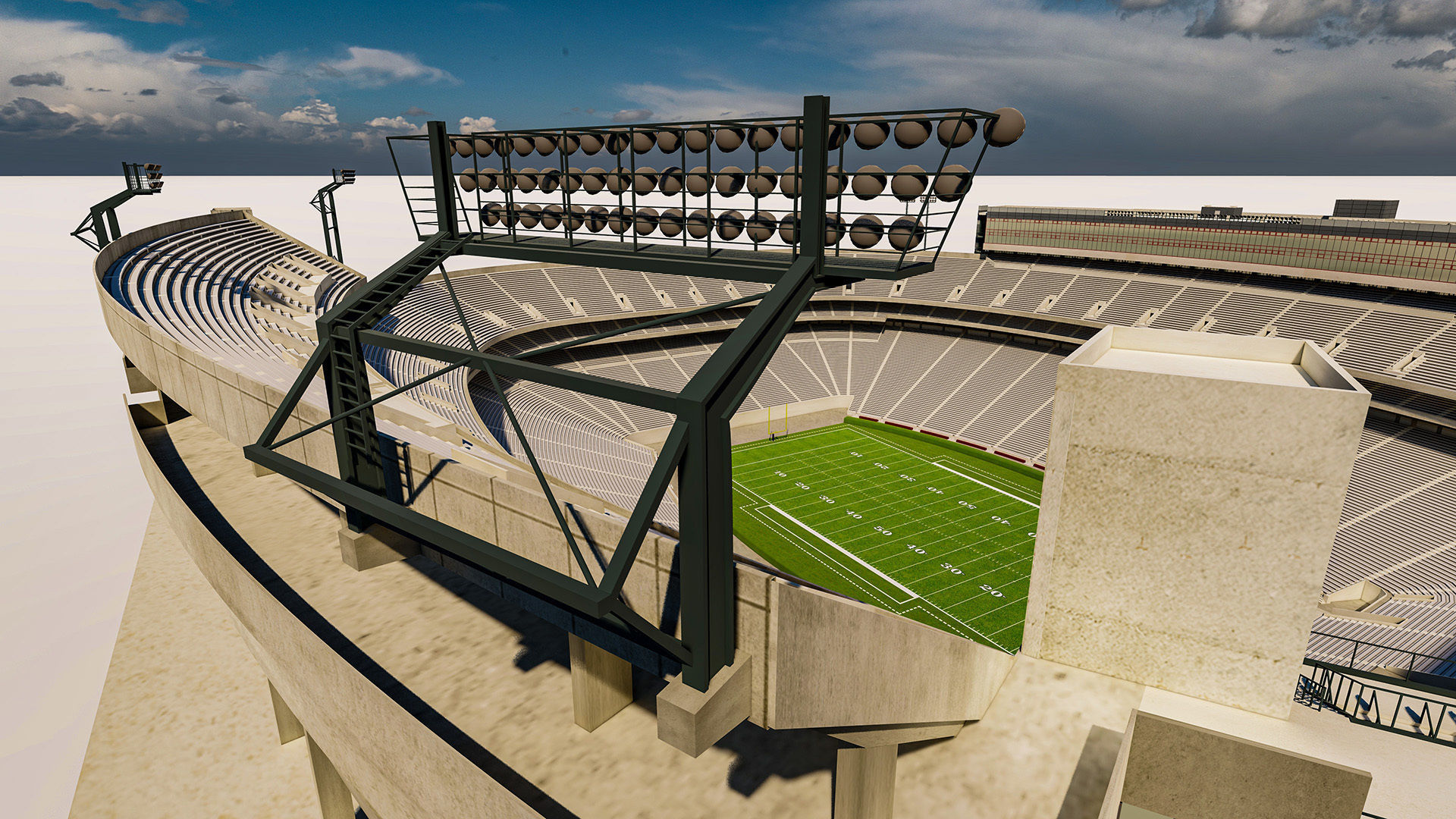 Sanford Stadium Georgia USA Low-poly 3D model_21