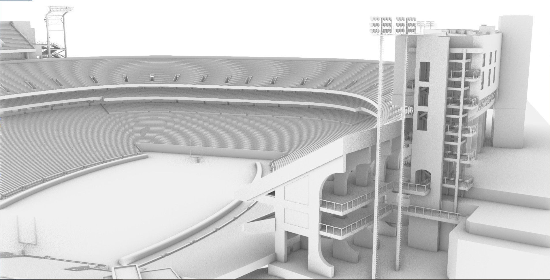 Sanford Stadium Georgia USA Low-poly 3D model_28