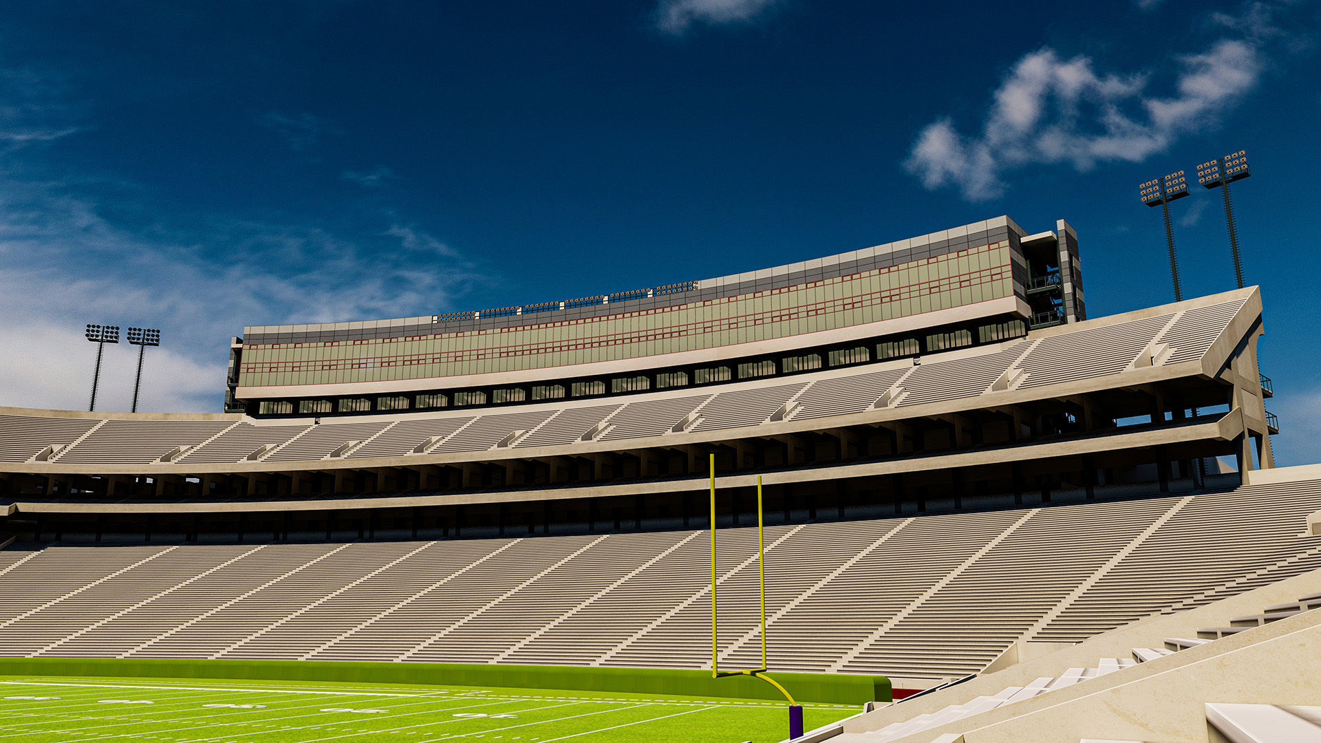 Sanford Stadium Georgia USA Low-poly 3D model_13