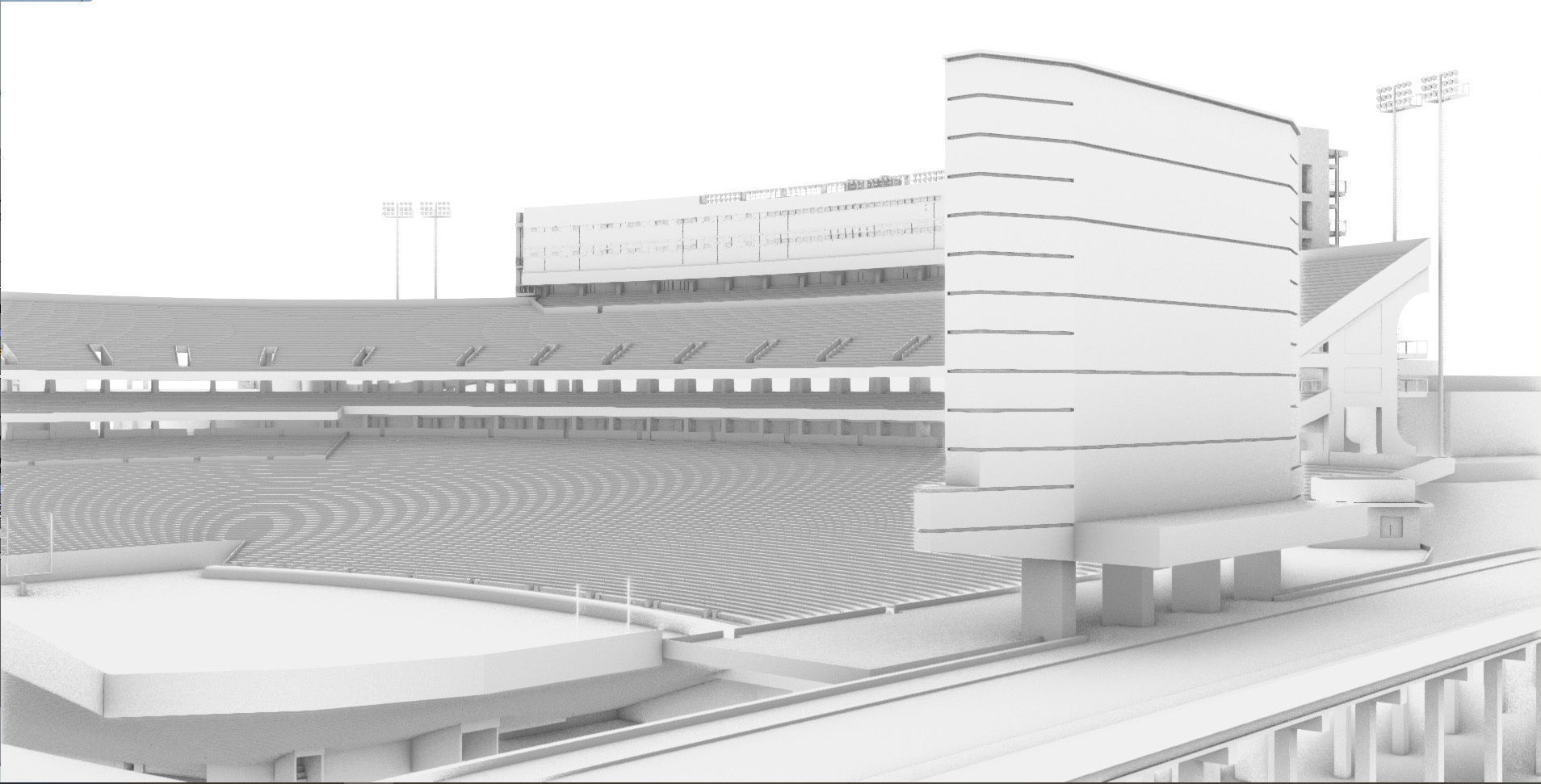 Sanford Stadium Georgia USA Low-poly 3D model_33