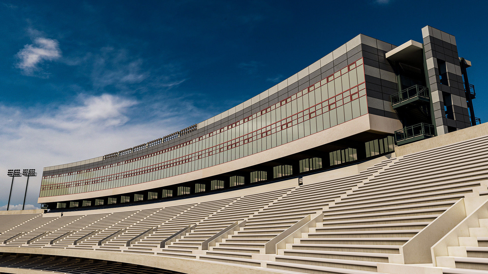 Sanford Stadium Georgia USA Low-poly 3D model_14