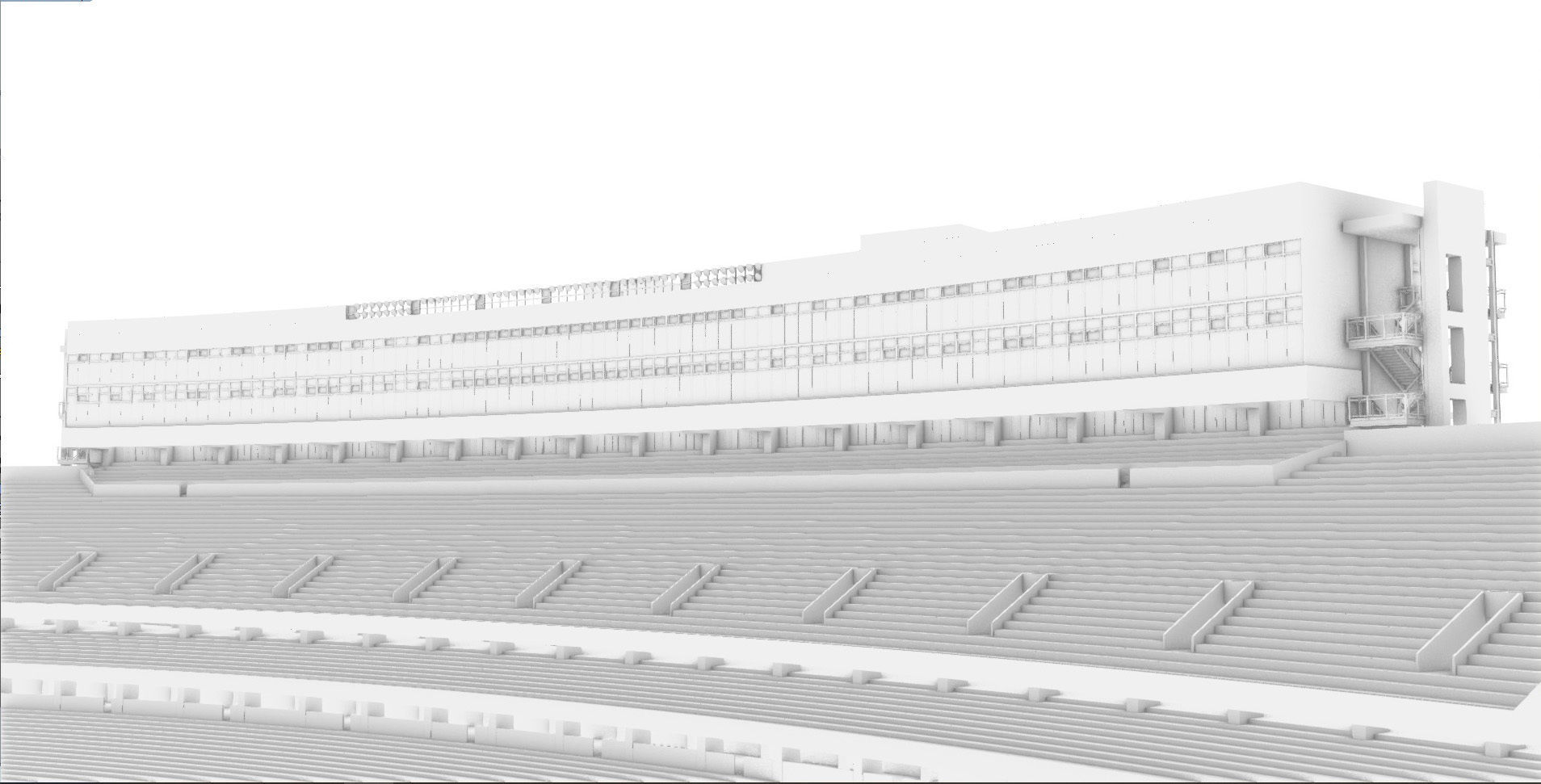 Sanford Stadium Georgia USA Low-poly 3D model_35