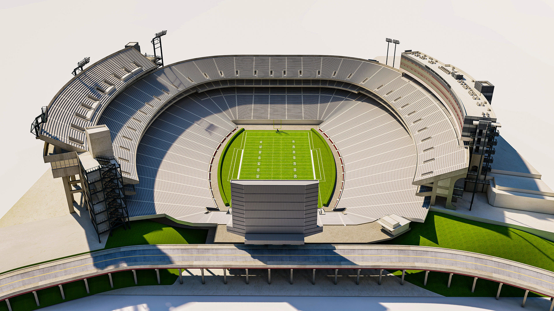 Sanford Stadium Georgia USA Low-poly 3D model_5