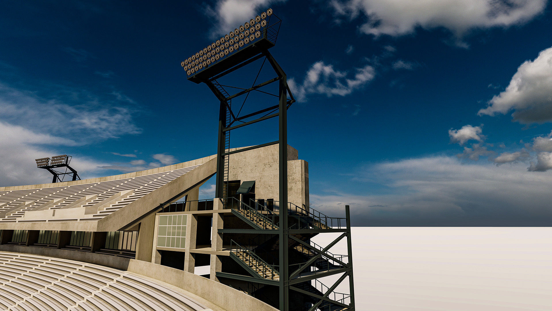 Sanford Stadium Georgia USA Low-poly 3D model_18