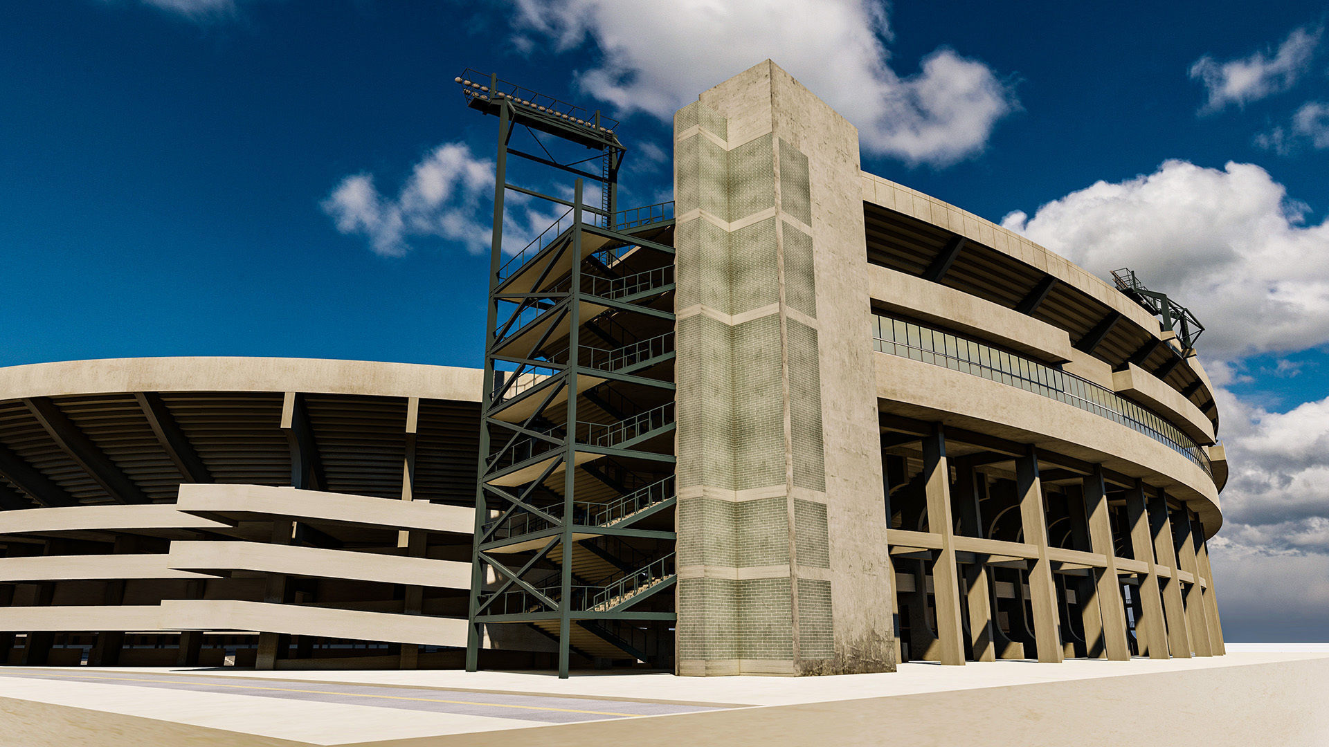 Sanford Stadium Georgia USA Low-poly 3D model_17