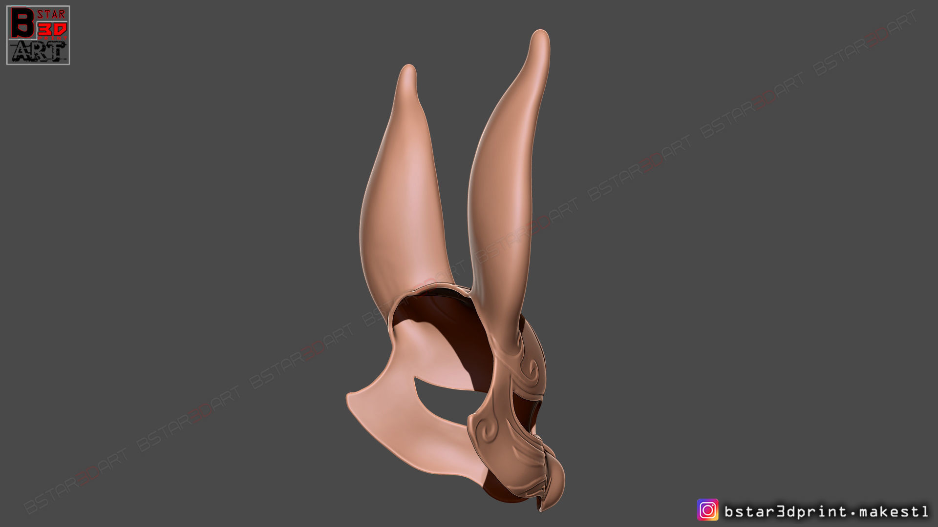  Rabbit Mask - Fox Mask - Bunny Mask - Demon Kitsune Cosplay  3D print model_12