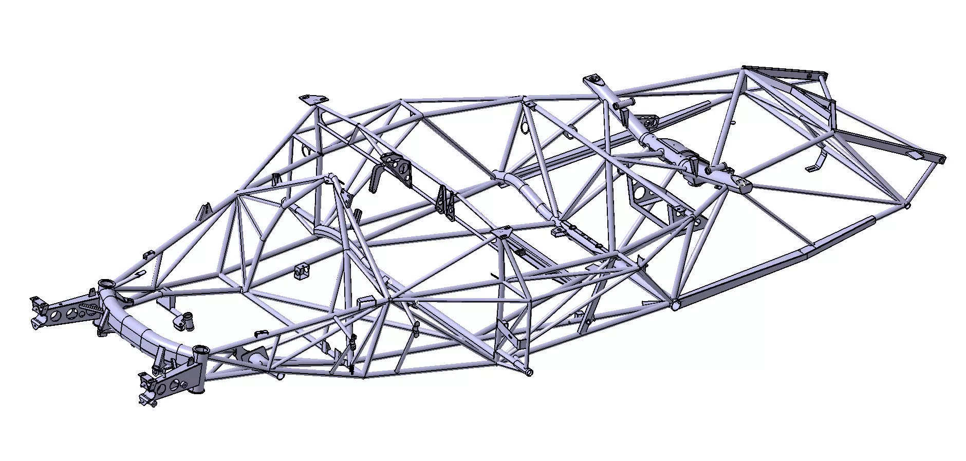 300SL w198 GULLWING TUBULAR FRAME 3D print model_0