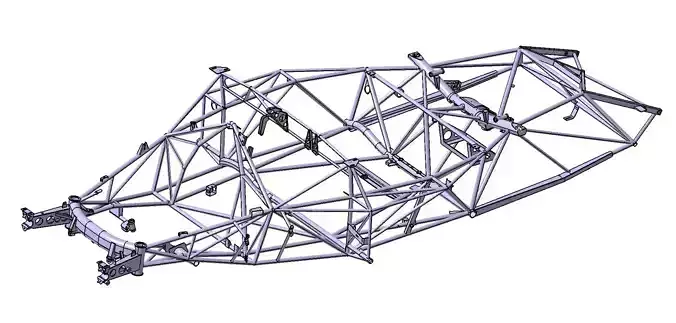 300SL w198 GULLWING TUBULAR FRAME 3D print model