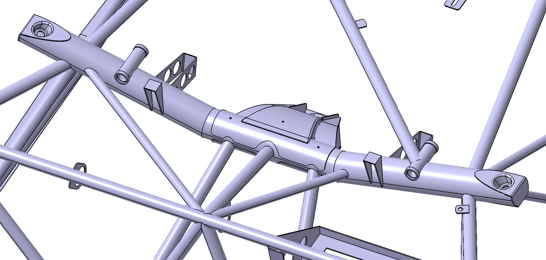 300SL w198 GULLWING TUBULAR FRAME 3D print model_1