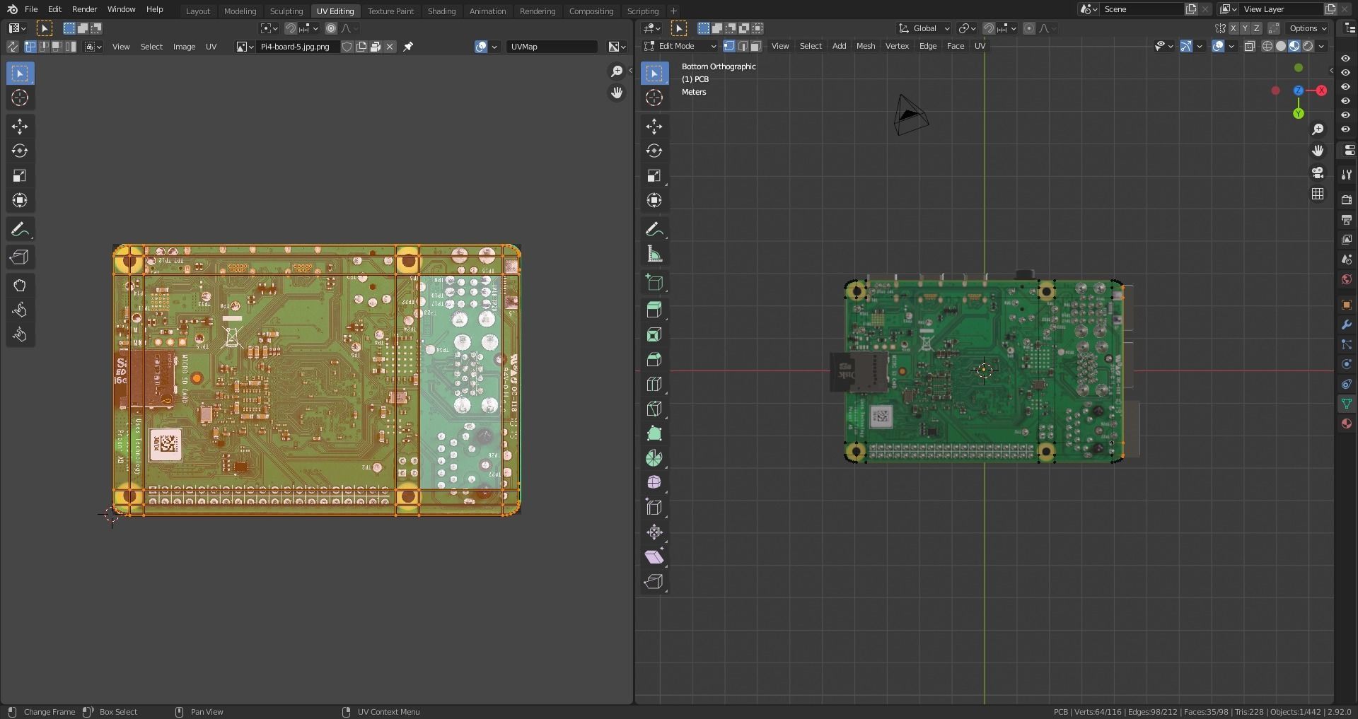 Raspberry pi 4 Low-poly 3D model_10