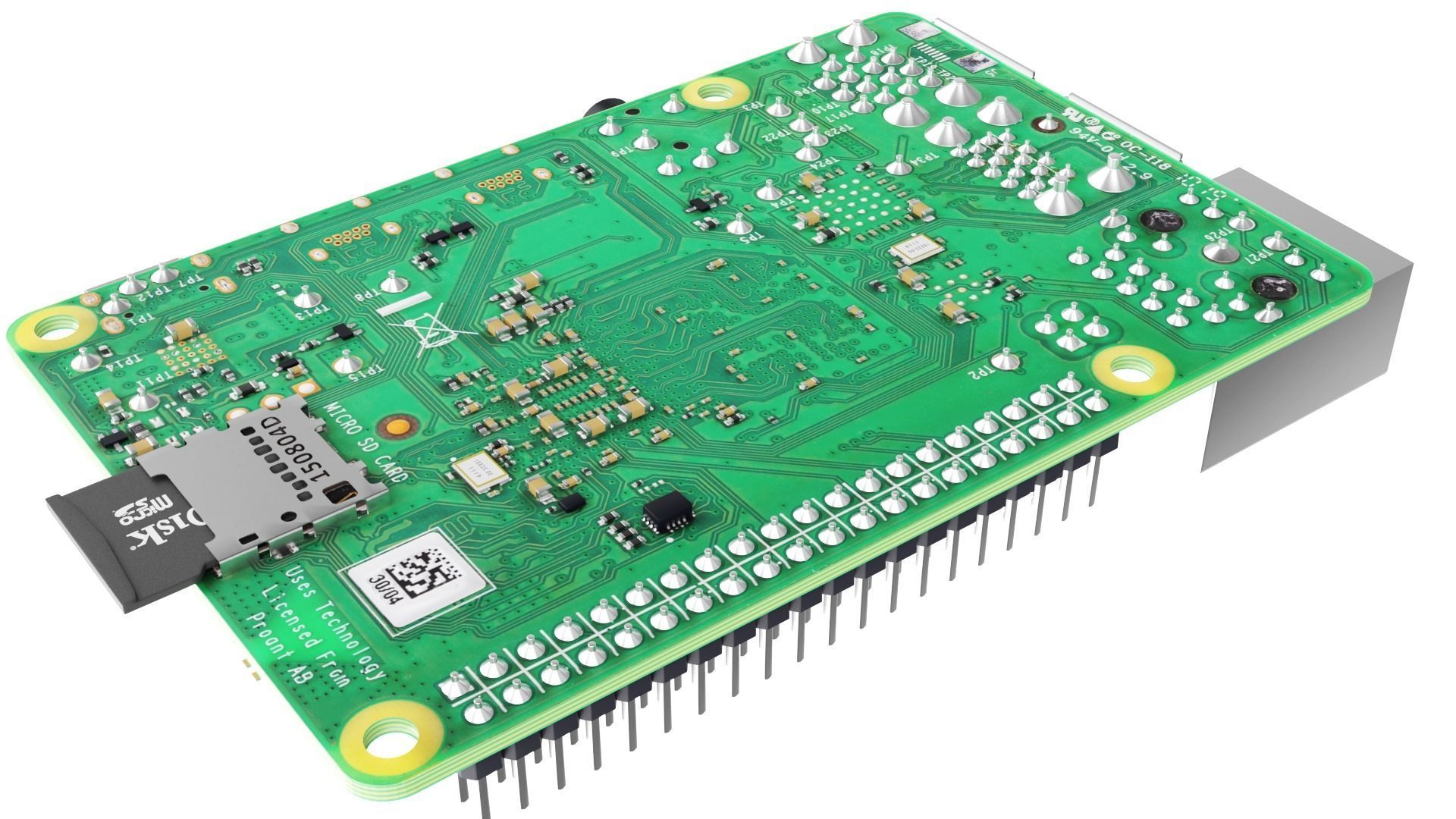 Raspberry pi 4 Low-poly 3D model_1