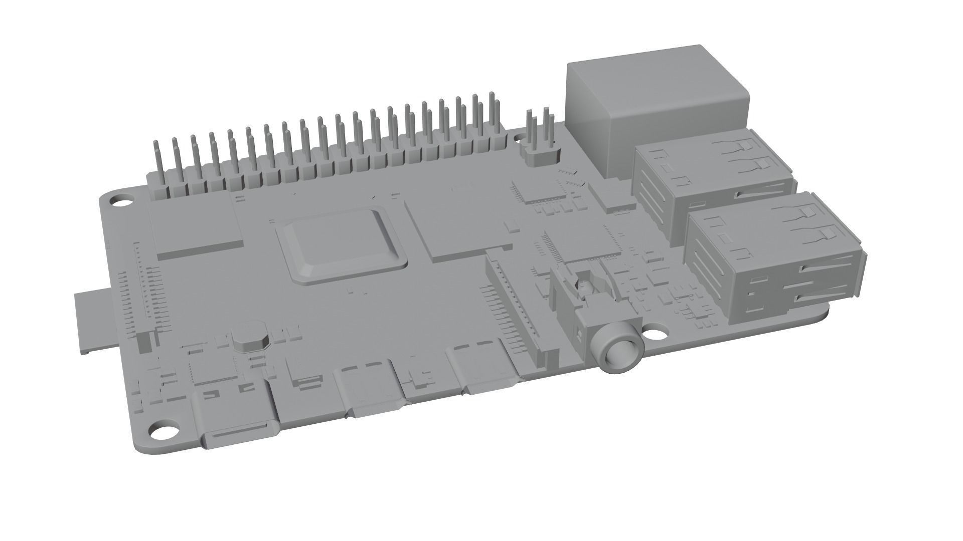 Raspberry pi 4 Low-poly 3D model_15