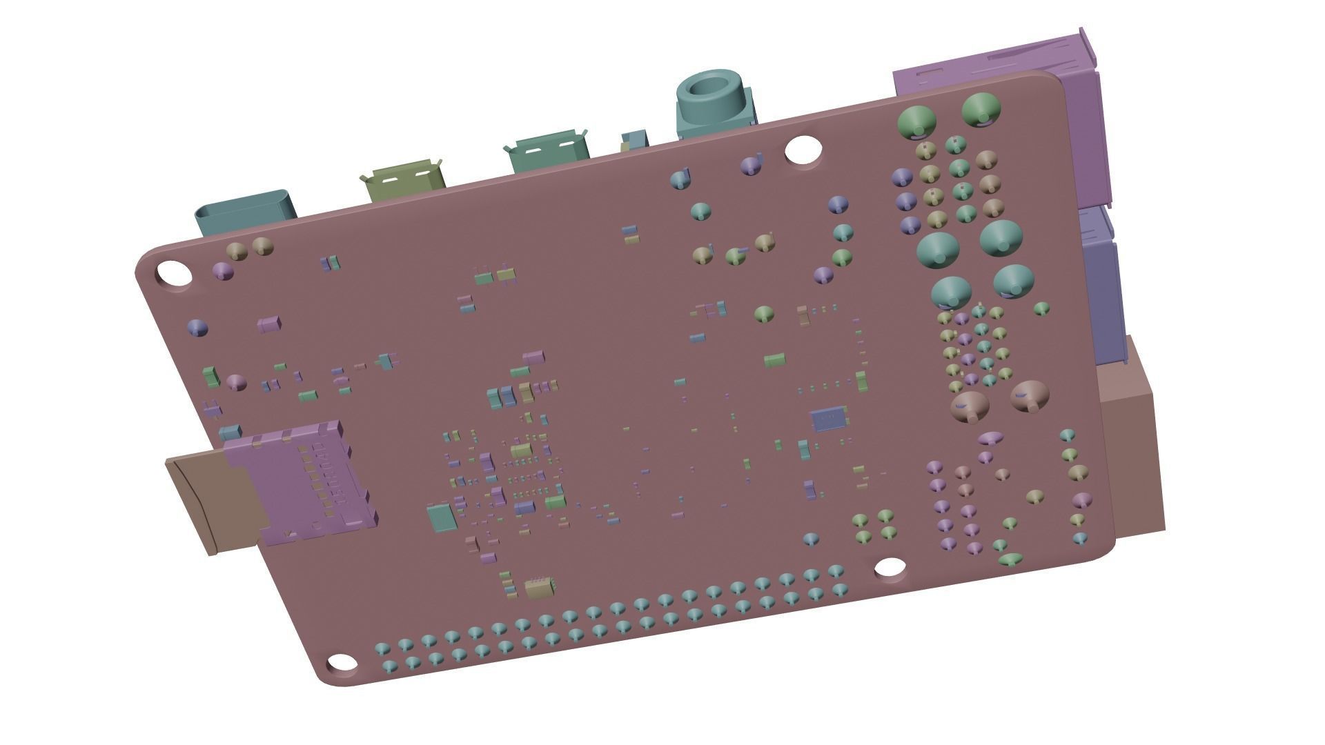 Raspberry pi 4 Low-poly 3D model_13