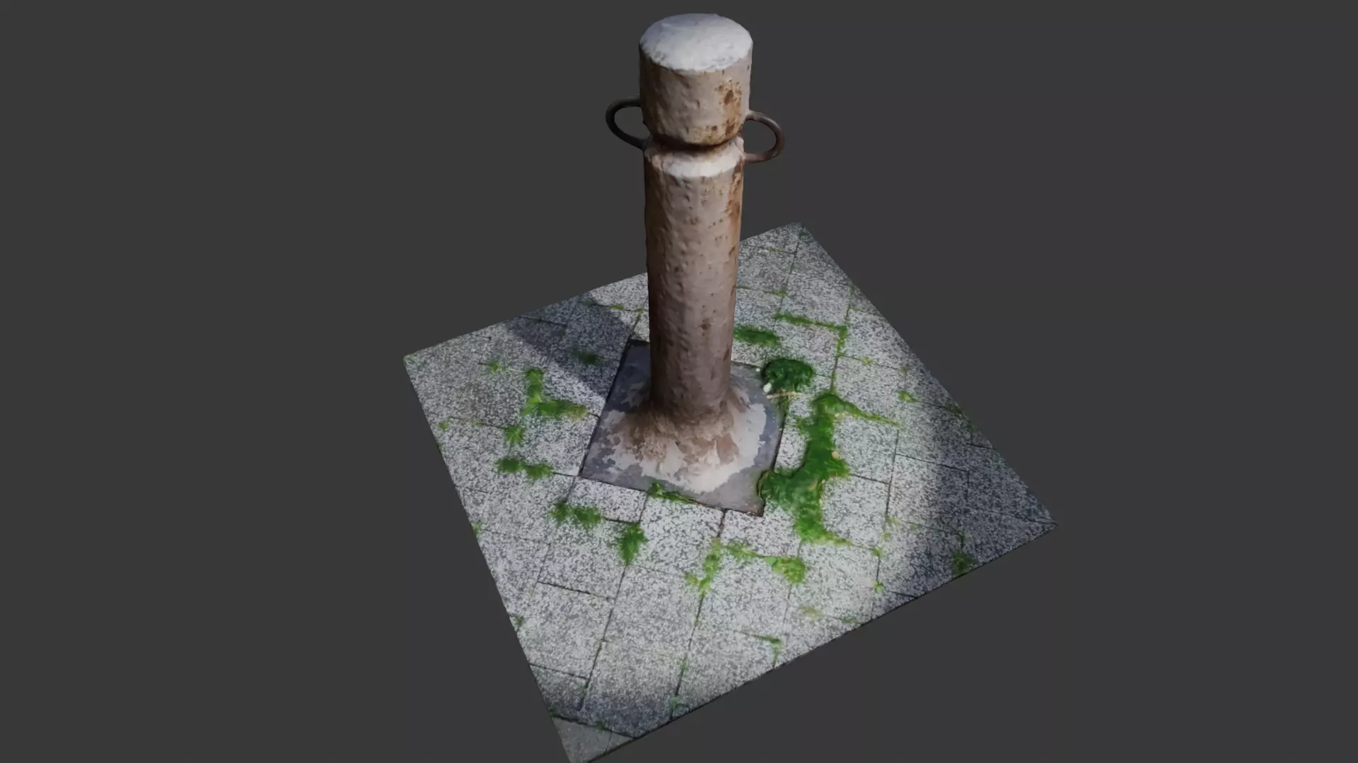 Scanned Iron Pole Free 3D model