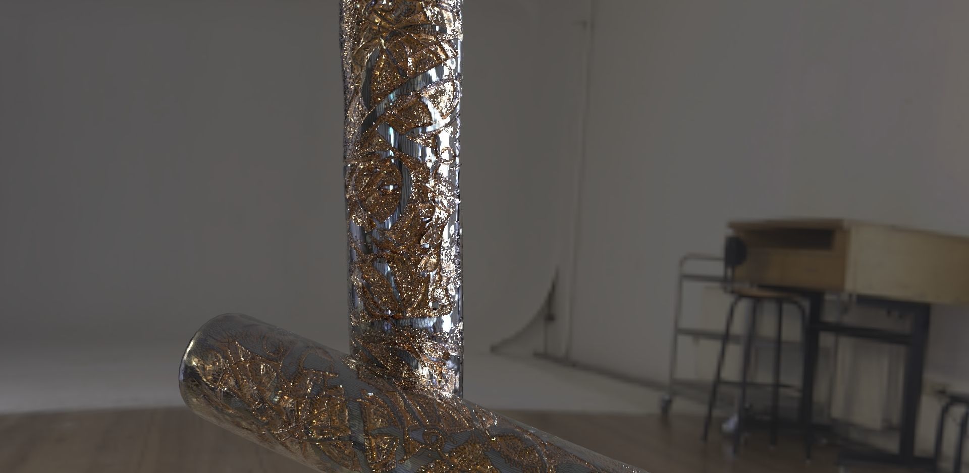 Viking stone pillars 3D model_3