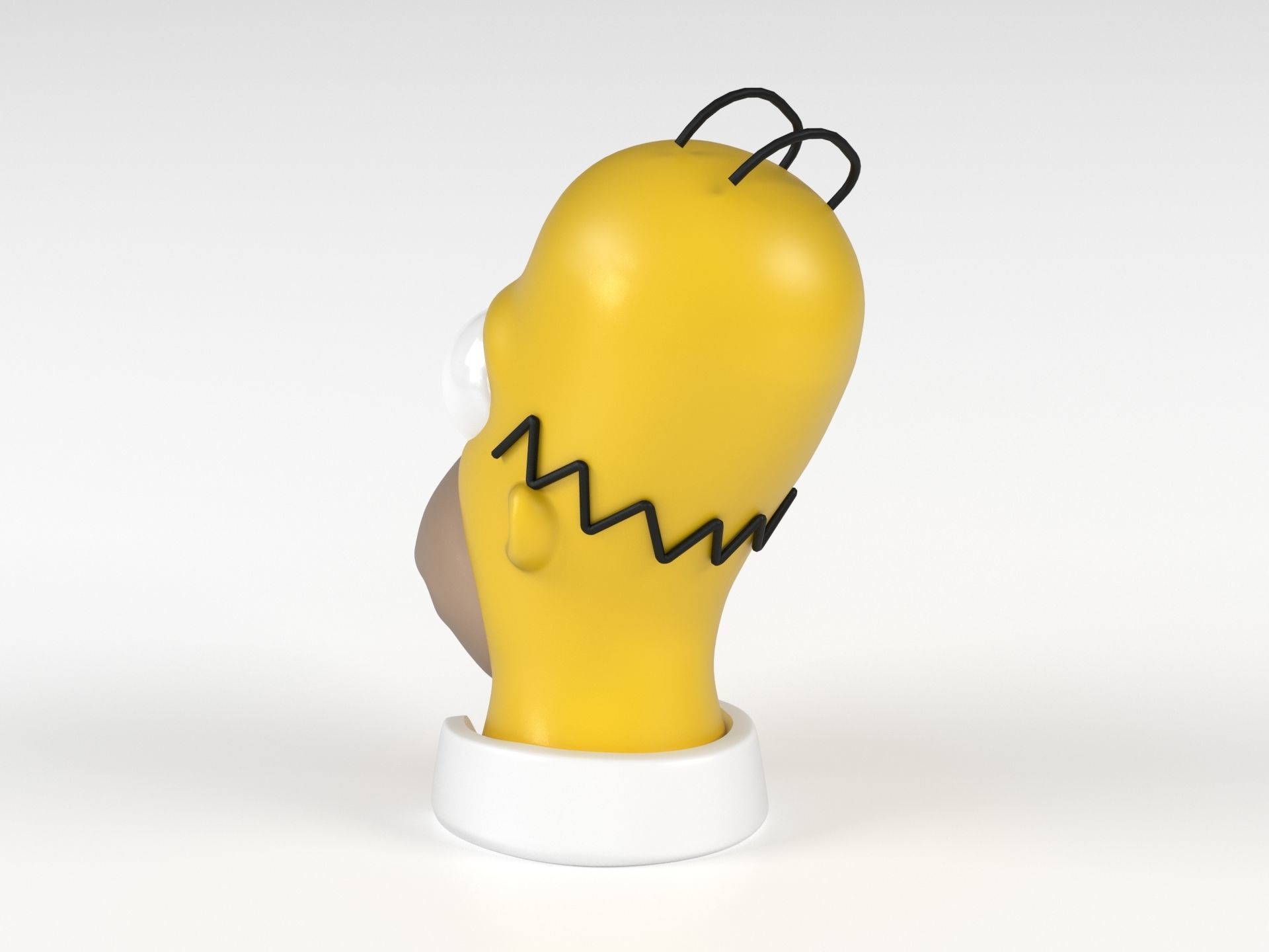 Homer head with monkey 3D print model_9