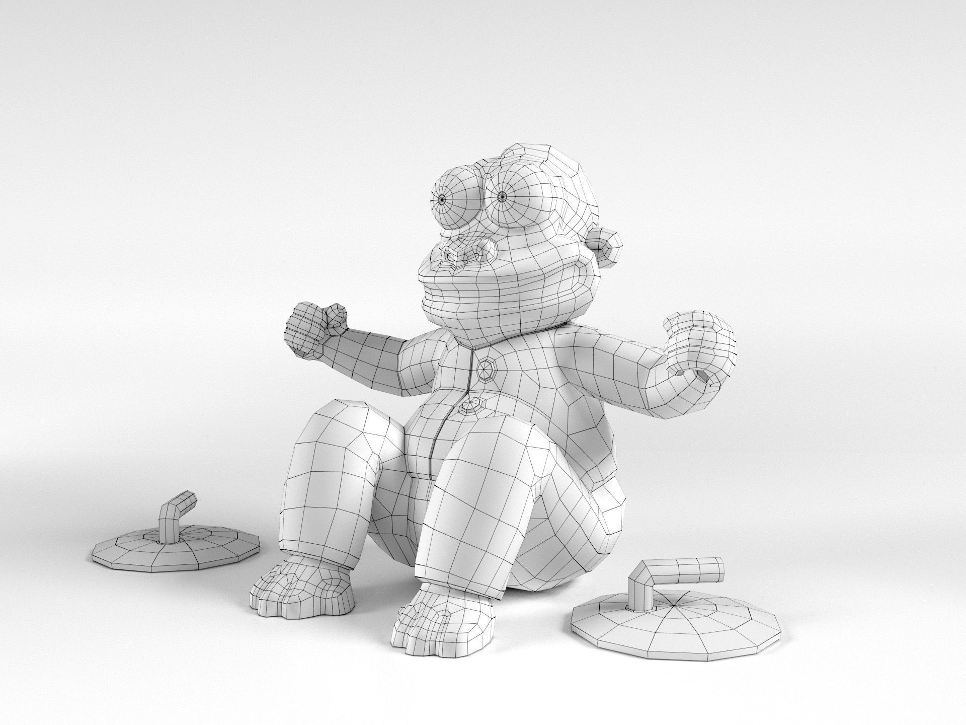 Homer head with monkey 3D print model_5