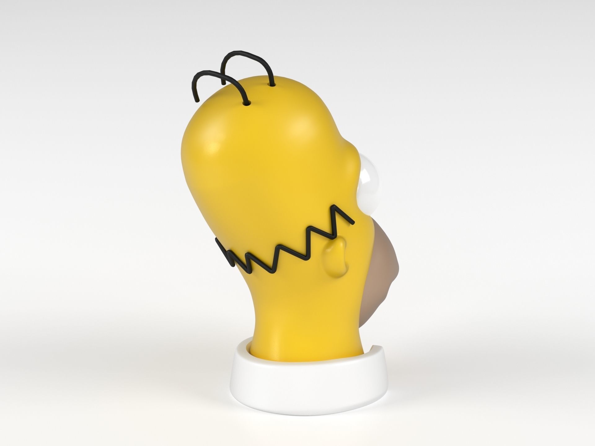 Homer head with monkey 3D print model_10