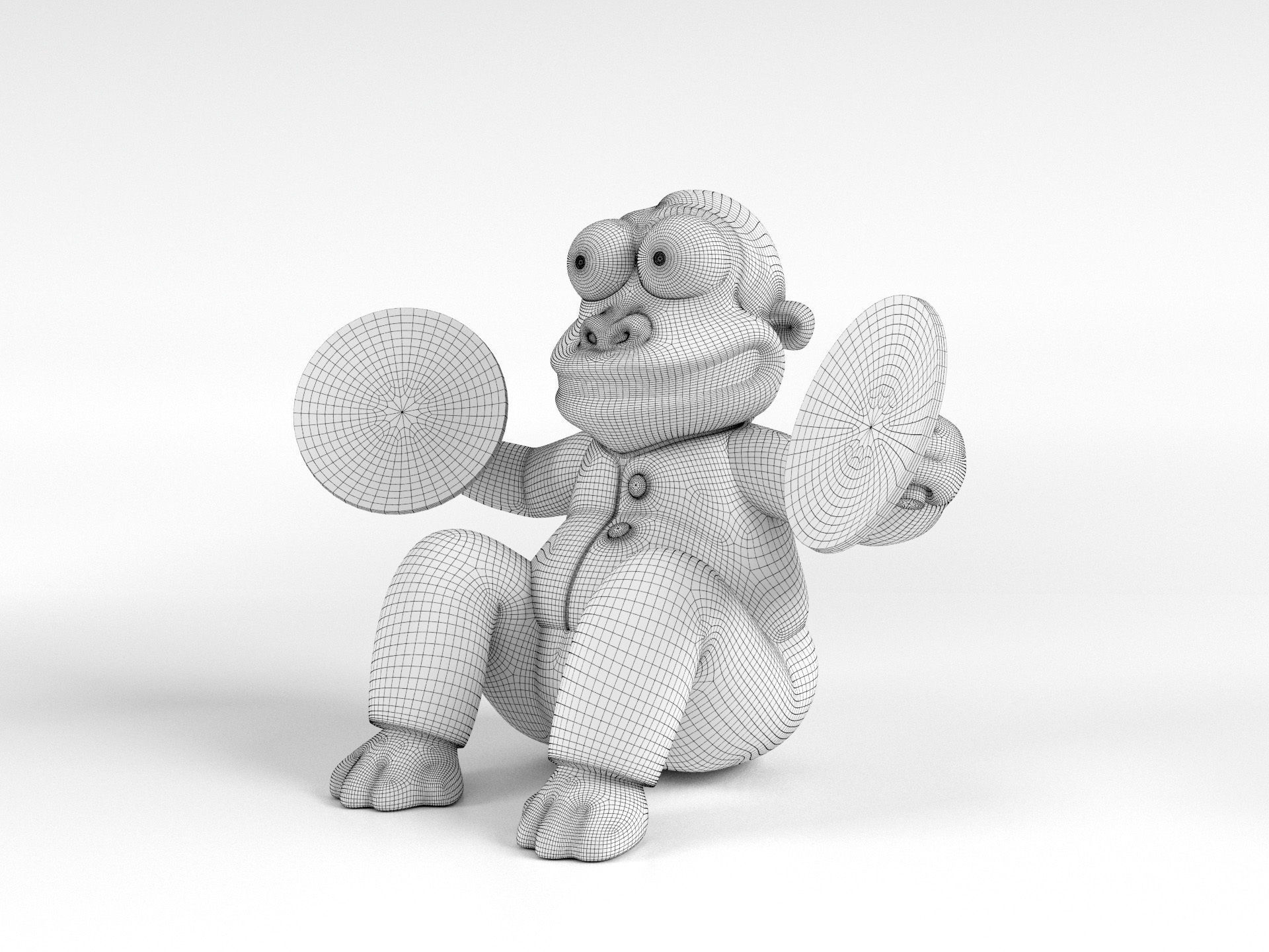 Homer head with monkey 3D print model_7