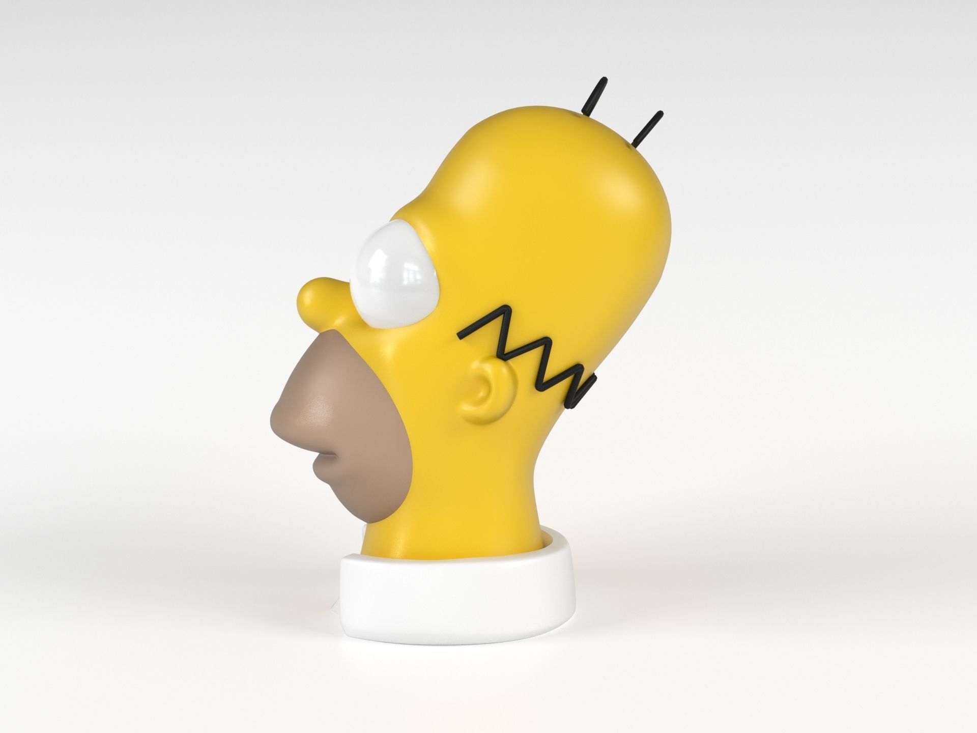 Homer head with monkey 3D print model_2